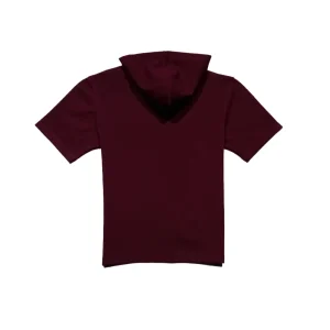 Gini And Jony Boys Burgundy Graphic Print Cotton T-Shirt Half Sleeves