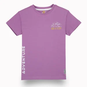 Gini And Jony Boys Purple Digital Print Cotton Half Sleeves T-Shirt