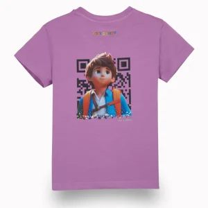Gini And Jony Boys Purple Digital Print Cotton Half Sleeves T-Shirt