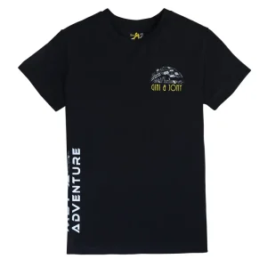 Gini And Jony Boys Navy Blue Digital Print Cotton Single Jersey T-Shirt Half Sleeves