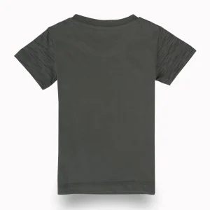 Gini And Jony Boys Olive Graphic Print Cotton T-Shirt Half Sleeves