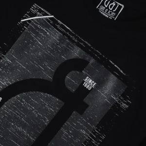 Gini And Jony Boys Black Graphic Print Cotton T-Shirt Half Sleeves