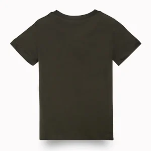 Gini And Jony Boys Olive Graphic Print Cotton T-Shirt Half Sleeves
