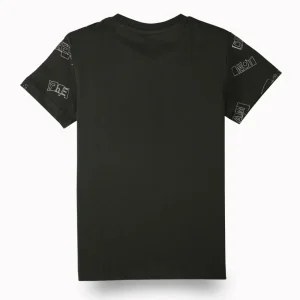 Gini And Jony Boys Olive Typographic Print Cotton T-Shirt Half Sleeves