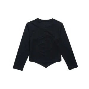 Gini And Jony Girls Black Embroidery Cotton Knits Top Full Sleeves 11-12 Years