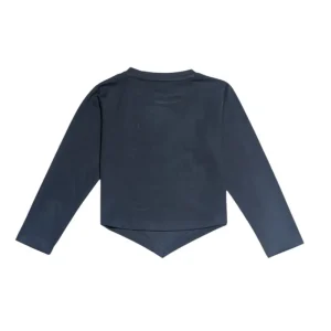 Gini And Jony Girls Teal Logo Cotton Knits Top Full Sleeves 9-10 Years