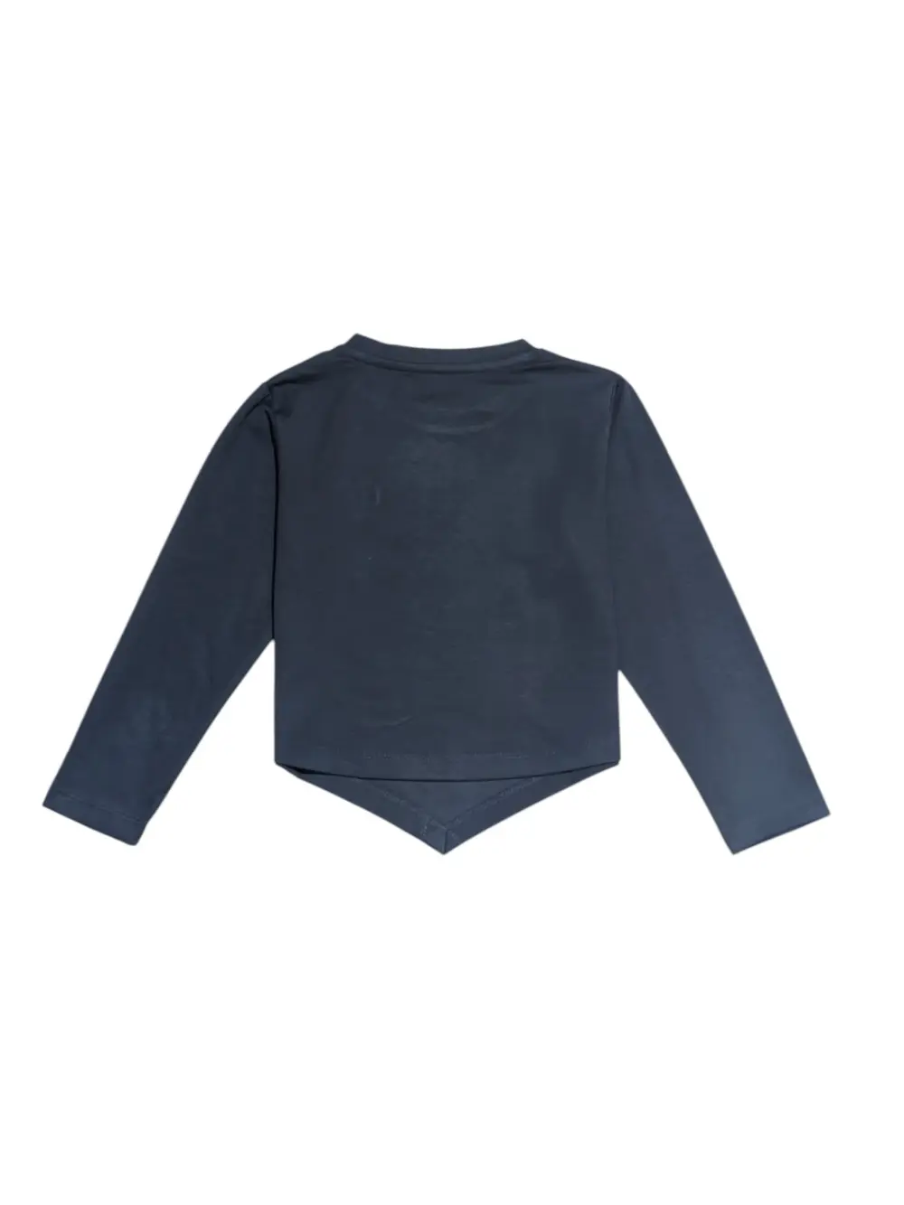 Gini And Jony Girls Teal Logo Cotton Knits Top Full Sleeves 9-10 Years