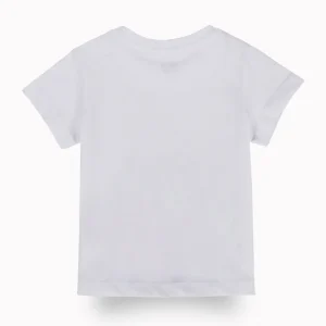 Gini And Jony Girls White Graphic Print Cotton Knits Top Half Sleeves 9-10 Years