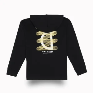 Gini And Jony Boys Black Graphic Print Cotton T-Shirt Full Sleeves