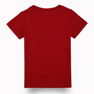 Gini And Jony Girls Red Graphic Print Cotton Knits Top Half Sleeves 11-12 Years
