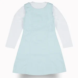 Gini And Jony Girls Blue Solid Cotton Dungree Full Sleeves