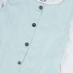 Gini And Jony Girls Blue Solid Cotton Dungree Full Sleeves