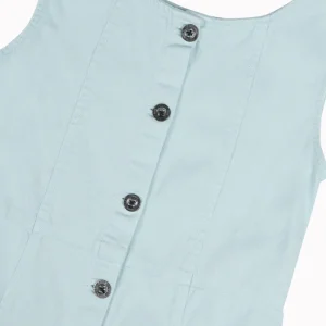 Gini And Jony Girls Blue Solid Cotton Dungree Full Sleeves