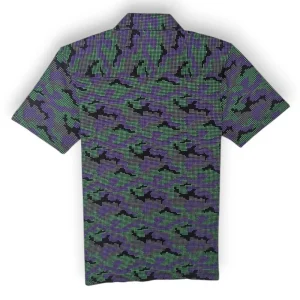 Gini And Jony Boys Black Camouflage Cotton Shirt Half Sleeves