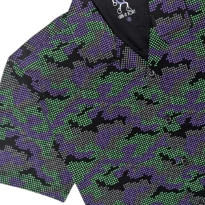 Gini And Jony Boys Black Camouflage Cotton Shirt Half Sleeves