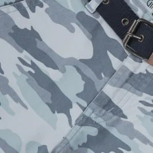 Gini And Jony Boys Blue Camouflage Cotton Bermuda Fixed Waist