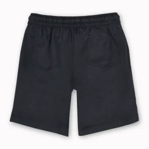 Gini And Jony Boys Black Solid Cotton Bermuda Elasticated