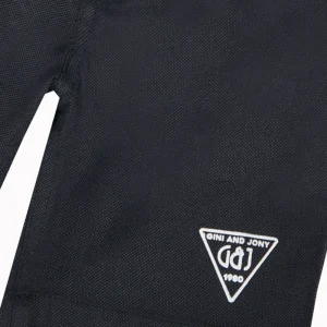 Gini And Jony Boys Black Solid Cotton Bermuda Elasticated
