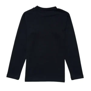 Gini And Jony Girls Black Logo Cotton Skivvy Full Sleeves 9-10 Years