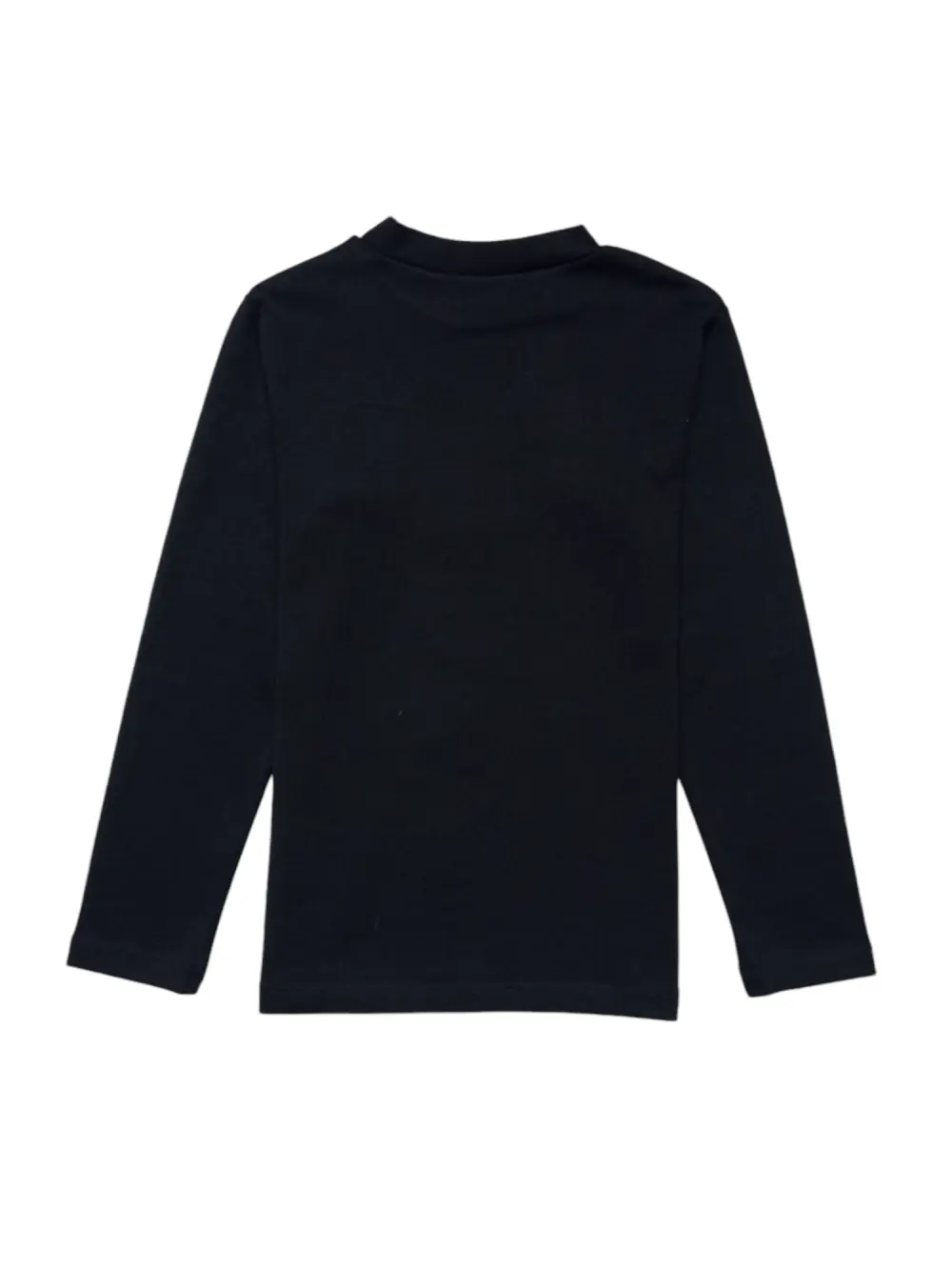 Gini And Jony Girls Black Logo Cotton Skivvy Full Sleeves 9-10 Years