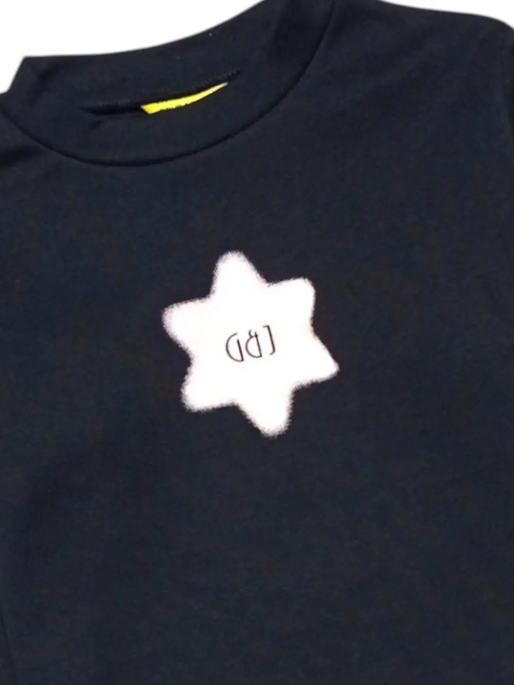 Gini And Jony Girls Black Logo Cotton Skivvy Full Sleeves 9-10 Years