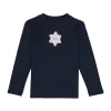 Gini And Jony Girls Navy Blue Graphic Print Cotton Full Sleeves Skivvy