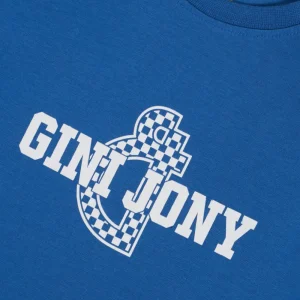 Gini And Jony Boys Blue Typographic Print Cotton T-Shirt Half Sleeves