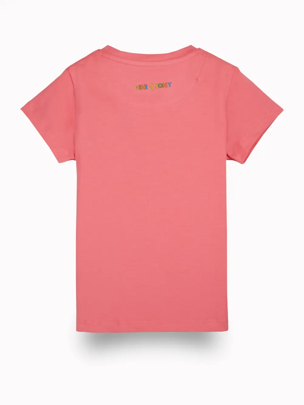 Gini And Jony Girls Pink Digital Print Cotton Knits Top Half Sleeves 9-10 Years