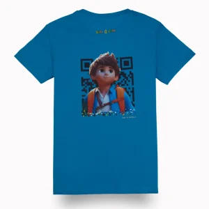 Gini And Jony Boys Blue Digital Print Cotton T-Shirt Half Sleeves