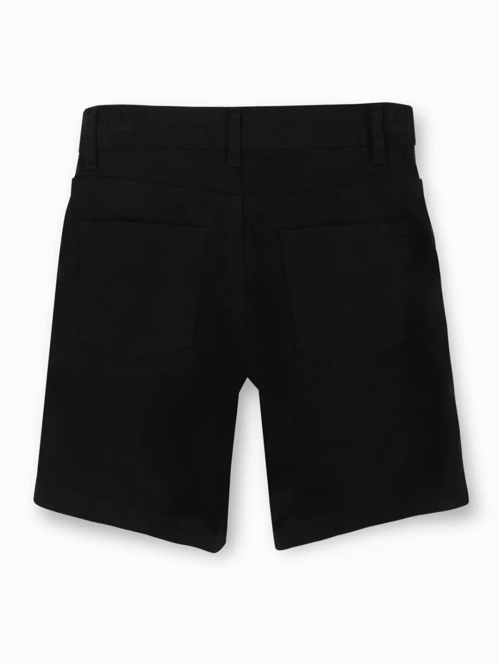 Gini And Jony Boys Black Solid Cotton Bermuda Fixed Waist