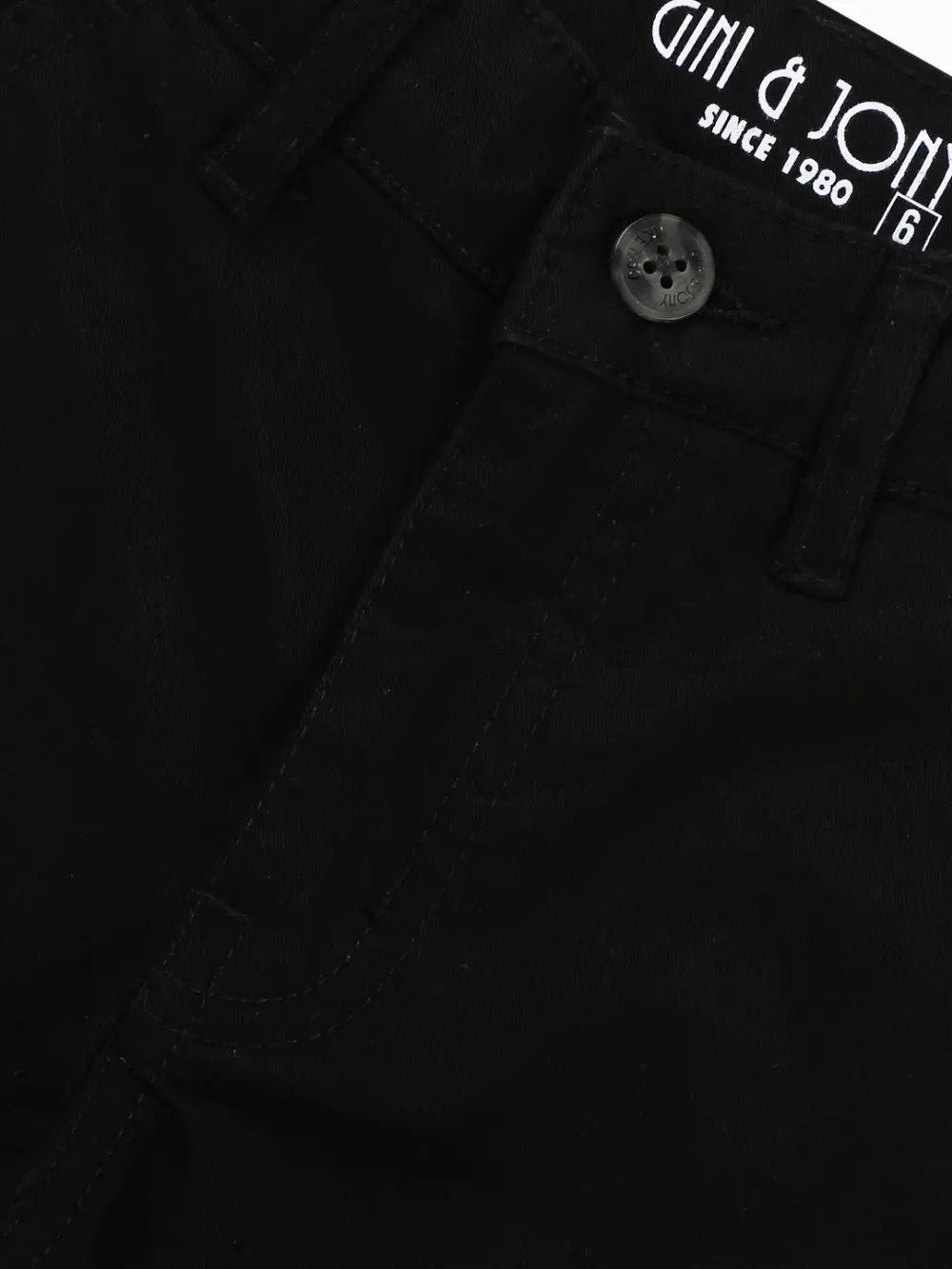 Gini And Jony Boys Black Solid Cotton Bermuda Fixed Waist