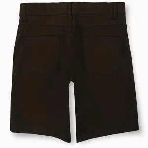 Gini And Jony Boys Olive Solid Cotton Fixed Waist Bermuda