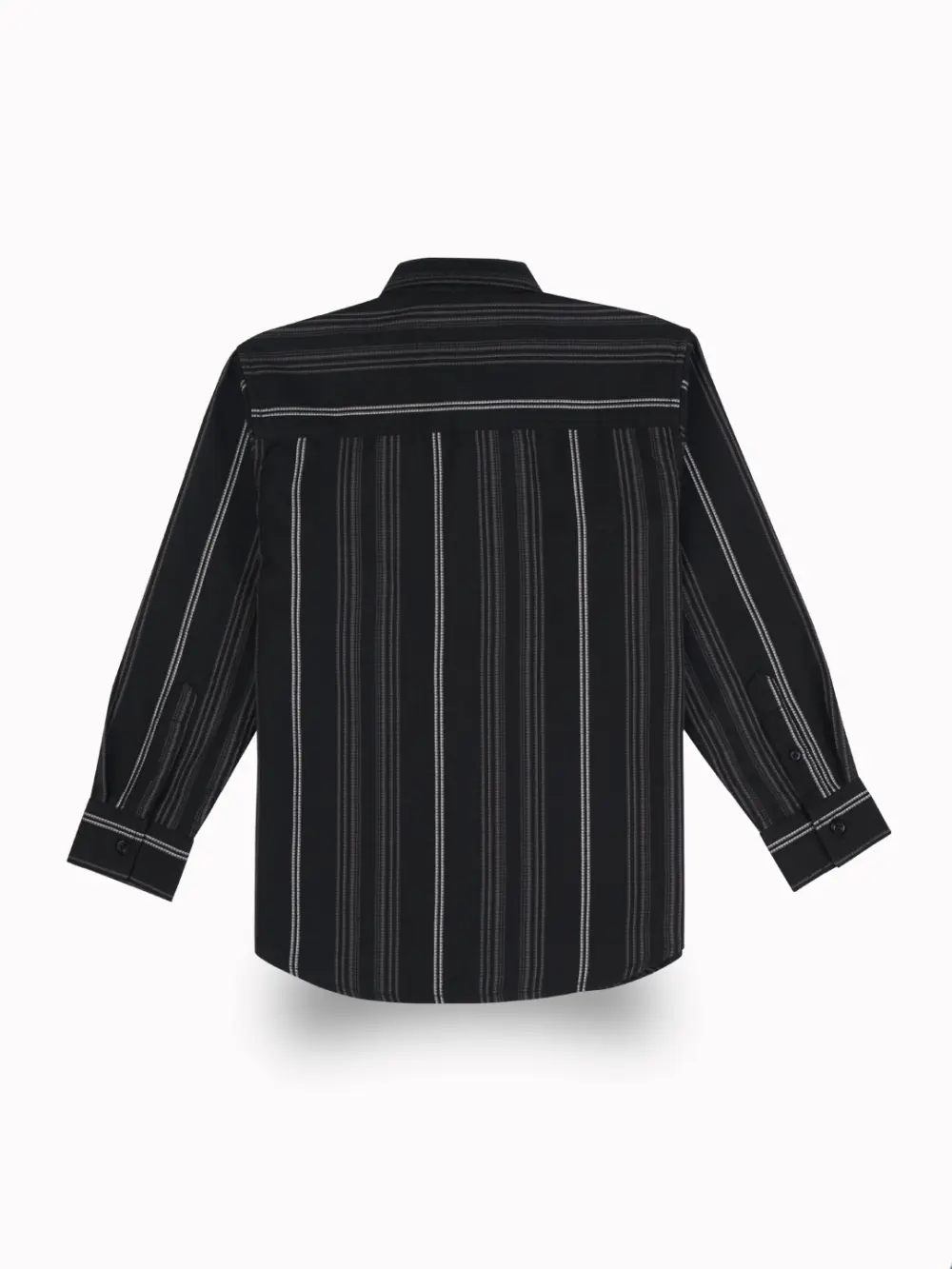 Gini And Jony Boys Black Stripes Cotton Shirt Full Sleeves