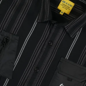 Gini And Jony Boys Black Stripes Cotton Shirt Full Sleeves