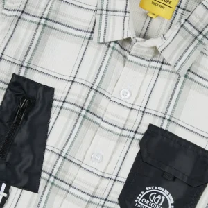 Gini And Jony Boys White Checks Cotton Shirt Full Sleeves