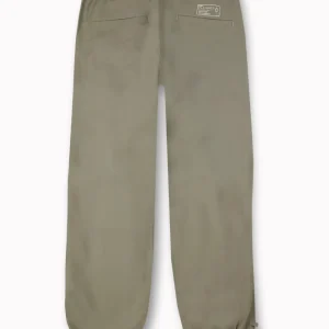 Gini And Jony Boys Olive Typographic Print Cotton Trouser Elasticated