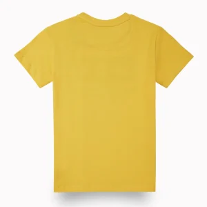 Gini And Jony Boys Yellow Typographic Print Cotton T-Shirt Half Sleeves