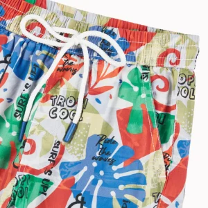 Gini And Jony Boys Multicolor Tropical Print Cotton Co-Ordinate Half Sleeves