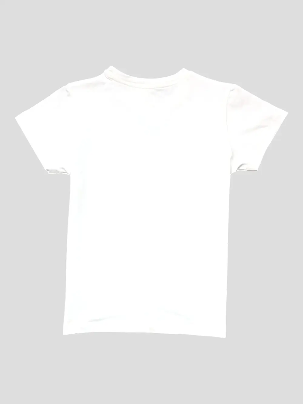 Gini And Jony Girls White Glitter Print Cotton Knits Top Half Sleeves 11-12 Years