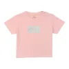 Gini And Jony Girls Pink Glitter Print Cotton Knits Top Half Sleeves 9-10 Years
