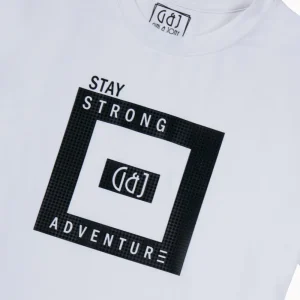 Gini And Jony Boys White Graphic Print Cotton T-Shirt Half Sleeves