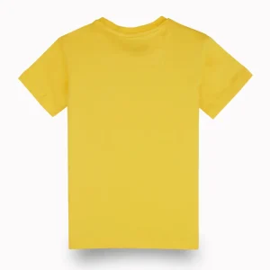 Gini And Jony Boys Yellow Typographic Print Cotton T-Shirt Half Sleeves