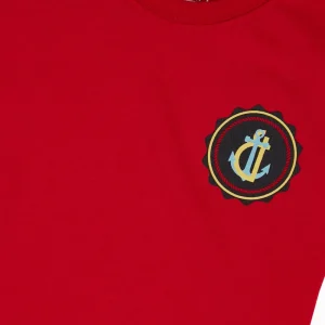 Gini And Jony Boys Red Graphic Print Cotton T-Shirt Half Sleeves