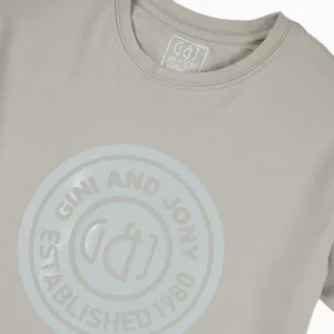 Gini And Jony Boys Grey Typographic Print Cotton T-Shirt Half Sleeves