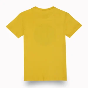 Gini And Jony Boys Yellow Typographic Print Cotton T-Shirt Half Sleeves