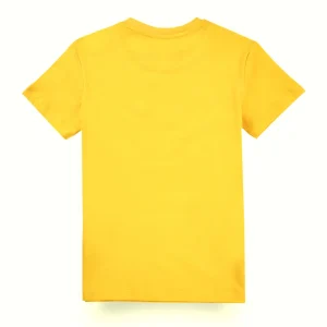 Gini And Jony Boys Yellow Graphic Print Cotton T-Shirt Half Sleeves
