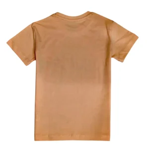Gini And Jony Boys Peach Graphic Print Cotton T-Shirt Half Sleeves