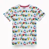 Gini And Jony Boys White Typographic Print Cotton T-Shirt Half Sleeves