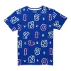 Gini And Jony Boys Blue Alphabetic Print Cotton T-Shirt Half Sleeves