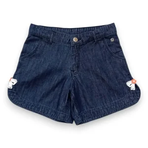 Gini And Jony Girls Navy Applique Denim Shorts Fixd Waist